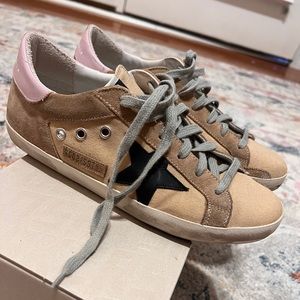 Golden Goose Superstars Neutral/Black/Pink Size 38